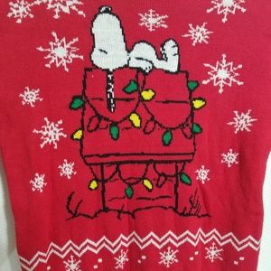 Peanuts Sweaters | Snoopy Christmas Sweater Womens Medium Red Peanuts | Poshmark